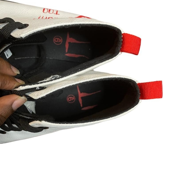 Groundup sneakers men high top lace up size 9 black white and red. - Picture 4 of 6